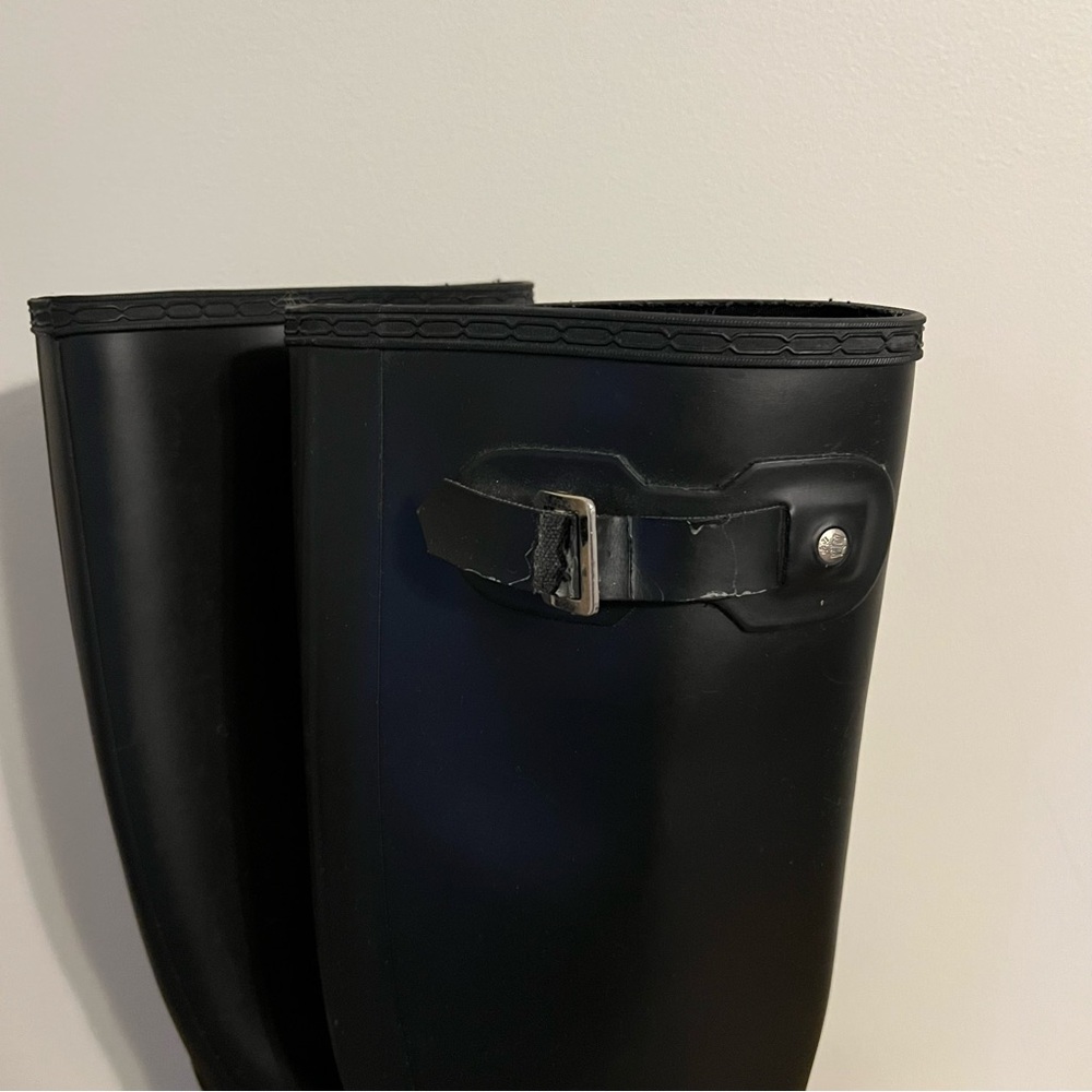 Hunter Women’s Original Tall Rain Boots Black Size 8 - Picture 7 of 13